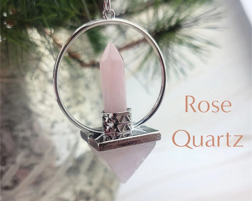 ROSE QUARTZ CRYSTAL ORNAMENT    SOLD OUT!